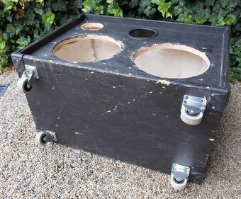 Prázdný basový reprobox 2x10" s hornou, překližka - 3