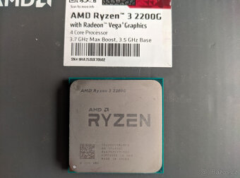 AMD Ryzen 3 2200G, socket AM4, ORIGINÁL, ZÁRUKA - 3