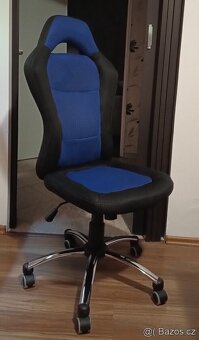 Kancelářské křeslo CESAR modré - kolečková židle - 3