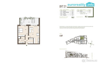 Prodej, apartmán 2+KK, 68 m2, balkón, Železná Ruda - 3