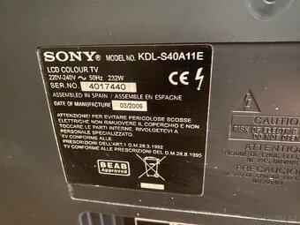Televize Sony Bravia 106CM - 3