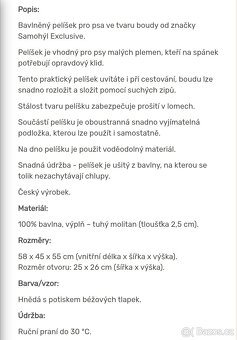 Velika látková bouda pro pejska - 3
