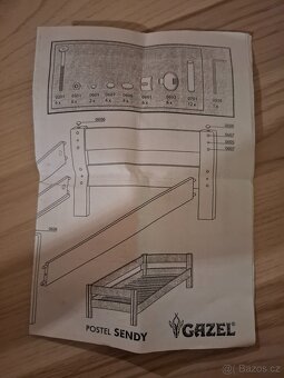 Dětská postel z masivního dřeva 90/200 - 3