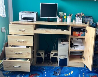 Kancelářský stůl 1300x650 - lamino bříza, tl. 18mm - 3