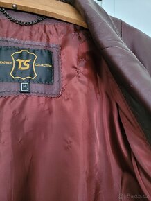Kožená bunda M (38/40) vínová - 3