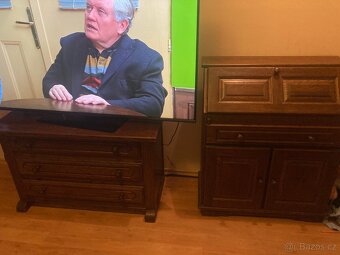 Rustikální komoda + stůl - 3