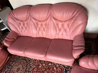 Italská kožená sedačka 3+1+1, 4667 - 3