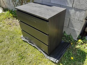 Ikea komoda malm černá 3 zásuvky - 3