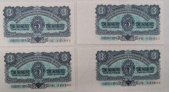 3koruny Československé 1953, 1961 UNC - 3