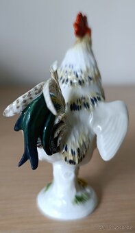 Porcelánová soška kohout Meissen - 3