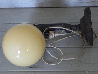 Stará secesní mosazná nástěnná lampa - 3