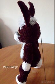 KRÁLÍČEK HNĚDÝ 33cm dlouhý bez oušek - 3