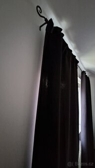 Závěsy 4ks + kovové garnýže 2ks - 3
