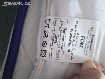 Toper,vrchni matrace na postel200x200paměťová pěna - 3