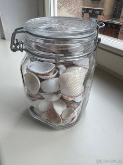 Frida sklenice plná mušlí dekorace / jar decoration - 3