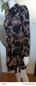 Černé šaty se vzorem vel.S až M - 3