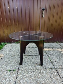 Unikátní starožitný konferenční stolek masiv - 3