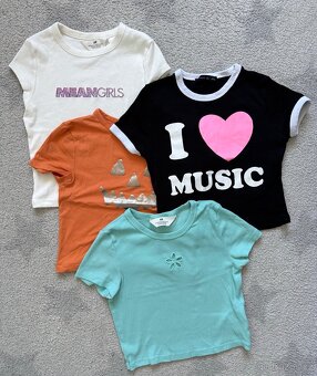 Tričko, crop top Reserved, Terranova, HM, vel. 134/140 - 3