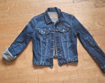 Dívčí džinová bunda vel. 34 / XS - 3