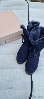 Nové nenošené dámské zimní semišové boty vel.38 - 3
