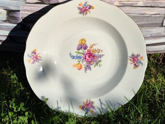 Krásný velký porcelánový hluboký talíř průměr 30 cm - 3