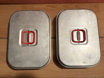 Retro hliníková dóza, krabica, box na potraviny - 3