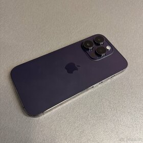 iPhone 14 Pro 256GB deep purple, pěkný stav, rok záruka - 3