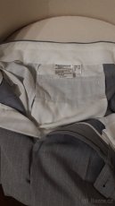 Pánský oblek-světle šedý s proužkem - 3