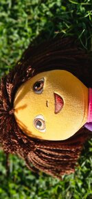 2 plyšové panenky Dora,30 a 19 cm,batůžek na zádech - 3