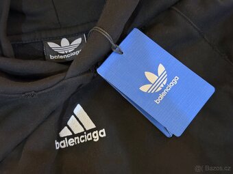 Balenciaga × Adidas Black And Red Hoodie, unisex mikina M - 3