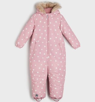 ☘️ Dívčí HVĚZDIČKOVÁ KOMBINÉZA zimní overal světlý vel. 98 - 3