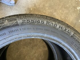 Letní pneu dva ks. 255/45/18 staří 2019 hloubka 6,5 mm - 3