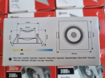 70x LED bodové světlo 5W 3000k 350lm - 3