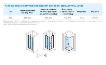 NOVÉ sprchové dveře 90x197 CONCEPT 400 - 3