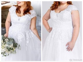 44-50 NOVÉ KRAJKOVÉ svatební šaty LACE - 3