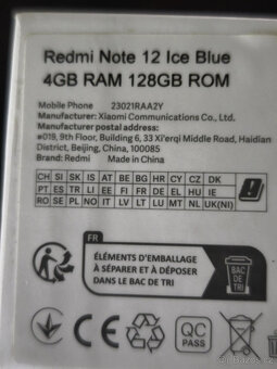 Xiaomi Redmi Note 12 4GB/128GB, 9x kryt, nabijecka 33w - 3