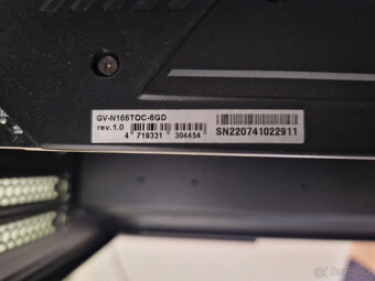 Prodám Gigabyte GTX 1660 Ti OC 6G - 3
