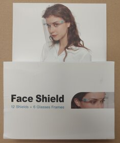 Transparentní obličejový ochranný štít s brýlemi - 3