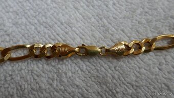 ZLATÝ ŘETĚZ FIGARO S KŘÍŽKEM 65.5CM//27G - 3