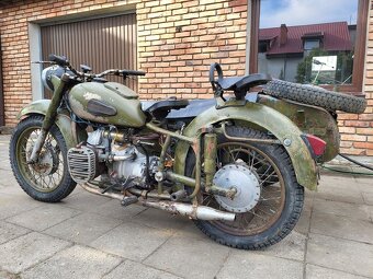 Dněpr,Ural-originál vojenský MW 750 s pohonem sajdy - 3