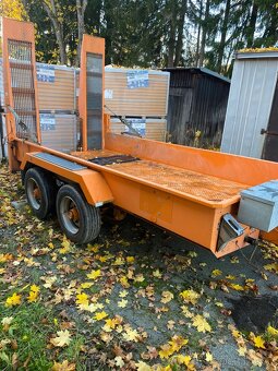 Tandem přívěs bagr válec UNC podval KUBOTA CAT JCB VOLVO - 3