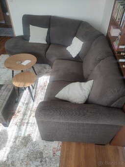Rohová sedací souprava / gauč  + sedátko - 3