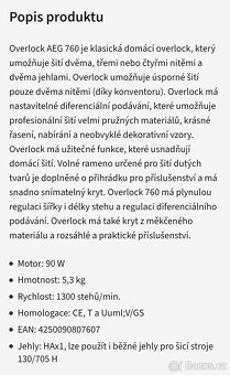 Šicí stroj overlock - 3