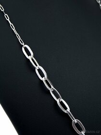 Moderní stříbrný náhrdelník - nový - dárkové balení - - 3