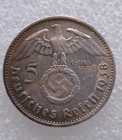 5 Reichsmark 1938 E (Říšská 5 marka) - 3