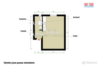 Pronájem bytu 1+kk, 28 m², Plzeň, ul. Masarykova - 3