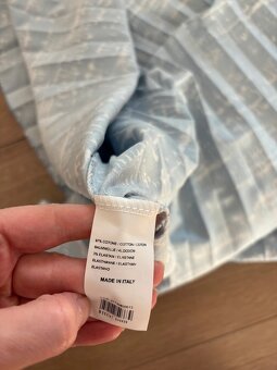 Dámská letní skládaná dlouhá sukně, modro- bílá, Hybrid, S/M - 3