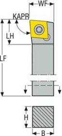 Soustružnický nůž  SCLCR1212H06 na vnější soustružení - NOVÝ - 3