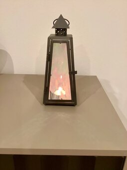 Kovová lucerna s vitrážovým sklem - 3