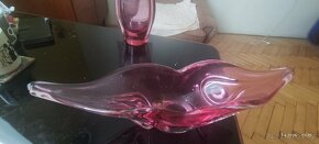 Hutní sklo - mísa+váza - 3